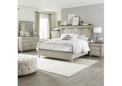 Ivy Hollow King Mantle Bed, Dresser & Mirror, Chest, Nightstand