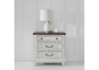 Image for River Place 3 Drawer Nightstand with Charging Station