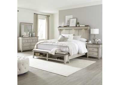 Image for Ivy Hollow King Mantle Storage Bed, Dresser & Mirror, Nightstand