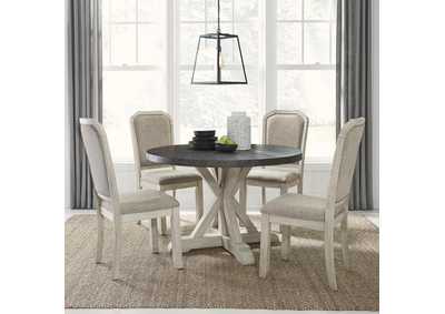 Image for Willowrun 5 Piece Pedestal Table Set