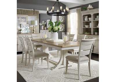 Image for Farmhouse Reimagined Opt 7 Piece Trestle Table Set
