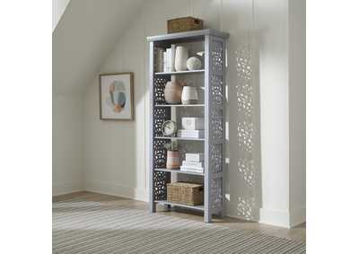 Trellis Lane Accent Bookcase- Grey