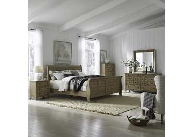 Image for Grandpas Cabin King Sleigh Bed, Dresser & Mirror, Chest, Nightstand