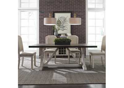 Image for Willowrun 5 Piece Trestle Table Set