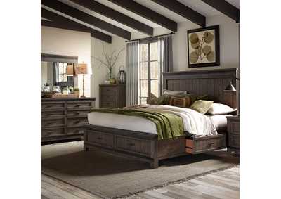 Image for Thornwood Hills King Two Sided Storage Bed, Dresser & Mirror