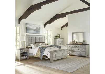 Image for Heartland King Opt California Panel Bed, Dresser & Mirror, Chest, Nightstand