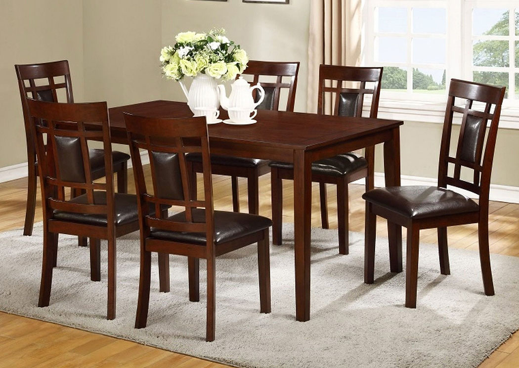 James Espresso Dining Table w/ 6 Side Chairs,Lifestyle