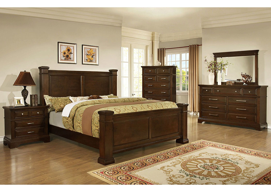 Perry Merlot Queen Poster Bed,Lifestyle
