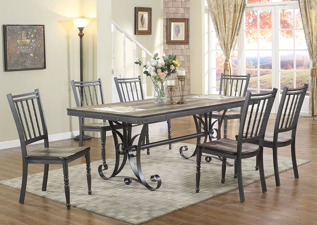 Savannah Dining Table w/ 6 Side Chairs,Lifestyle
