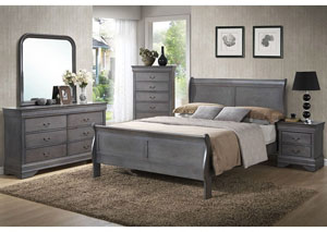 Image for Louis Gray 2 Drawer Nightstand