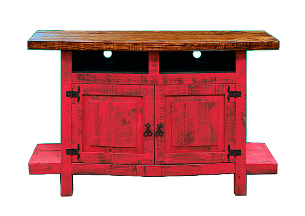 Red TV Stand,L.M.T. Rustic