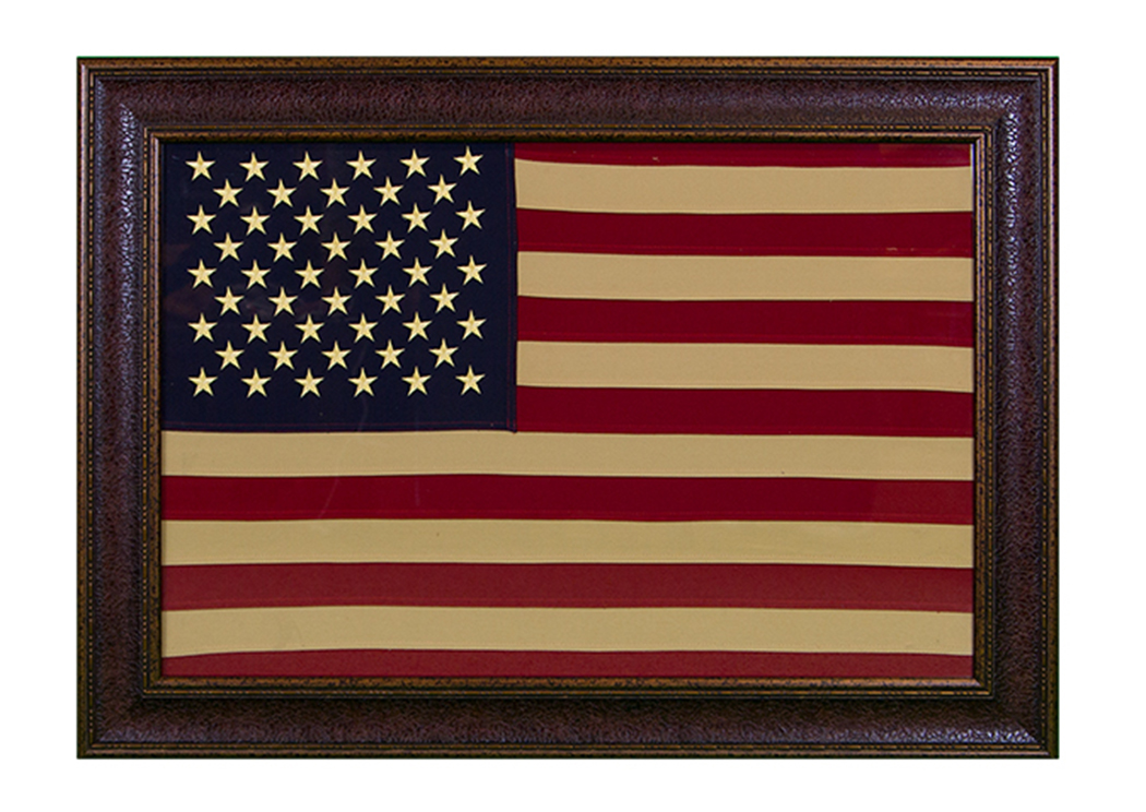 Small American Flag Framed,L.M.T. Rustic