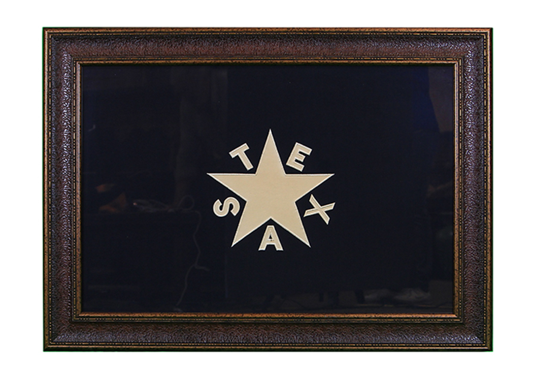 Small Republic of Texas Flag Framed,L.M.T. Rustic