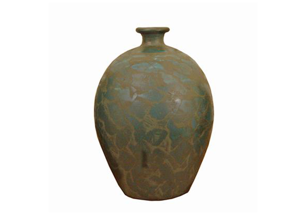 3 Piece Turquoise Bola Pot Set,L.M.T. Rustic