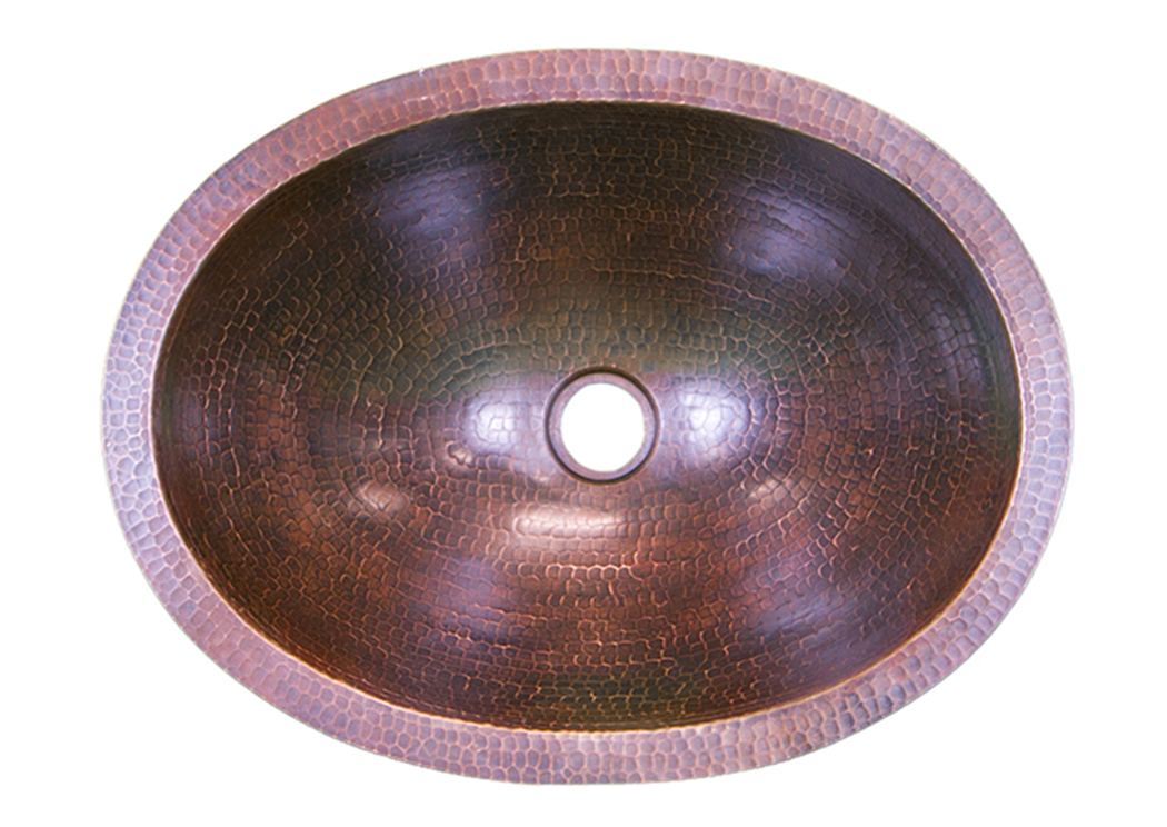 Oval Copper Sink,L.M.T. Rustic