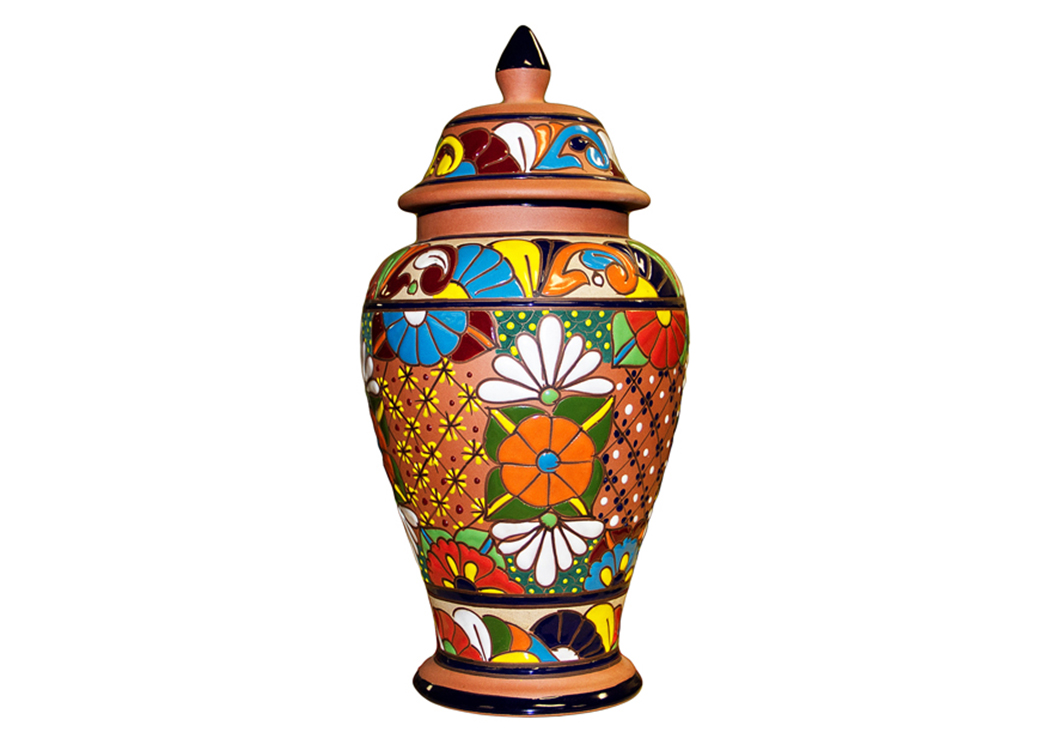 Talavera Tibor Curved Pot,L.M.T. Rustic