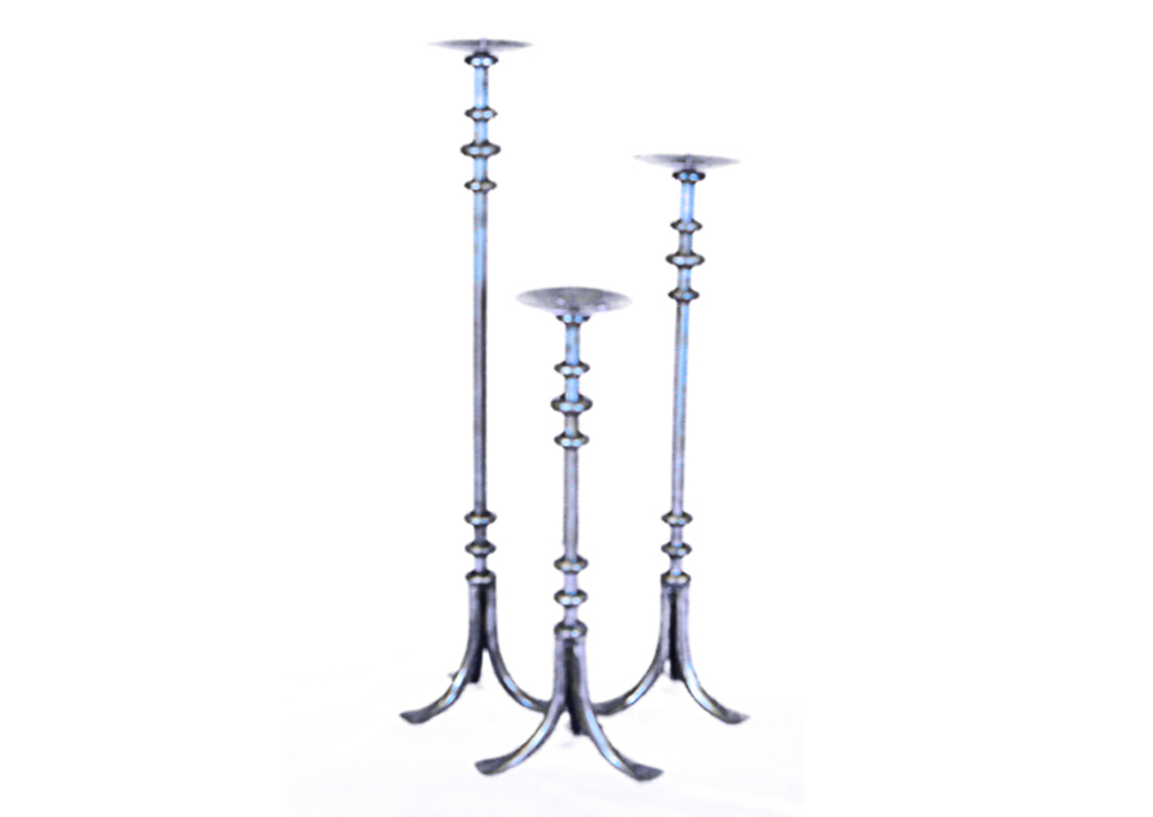 3 Piece Steel Candle Stand,L.M.T. Rustic