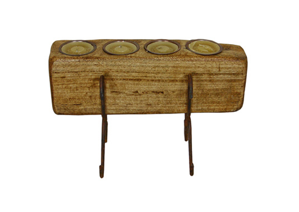 Sugarmold 4 Candle Holder,L.M.T. Rustic