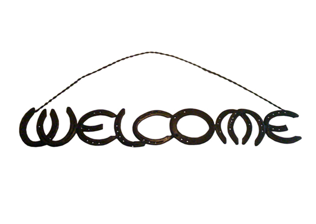 Horseshoe Welcome Sign,L.M.T. Rustic