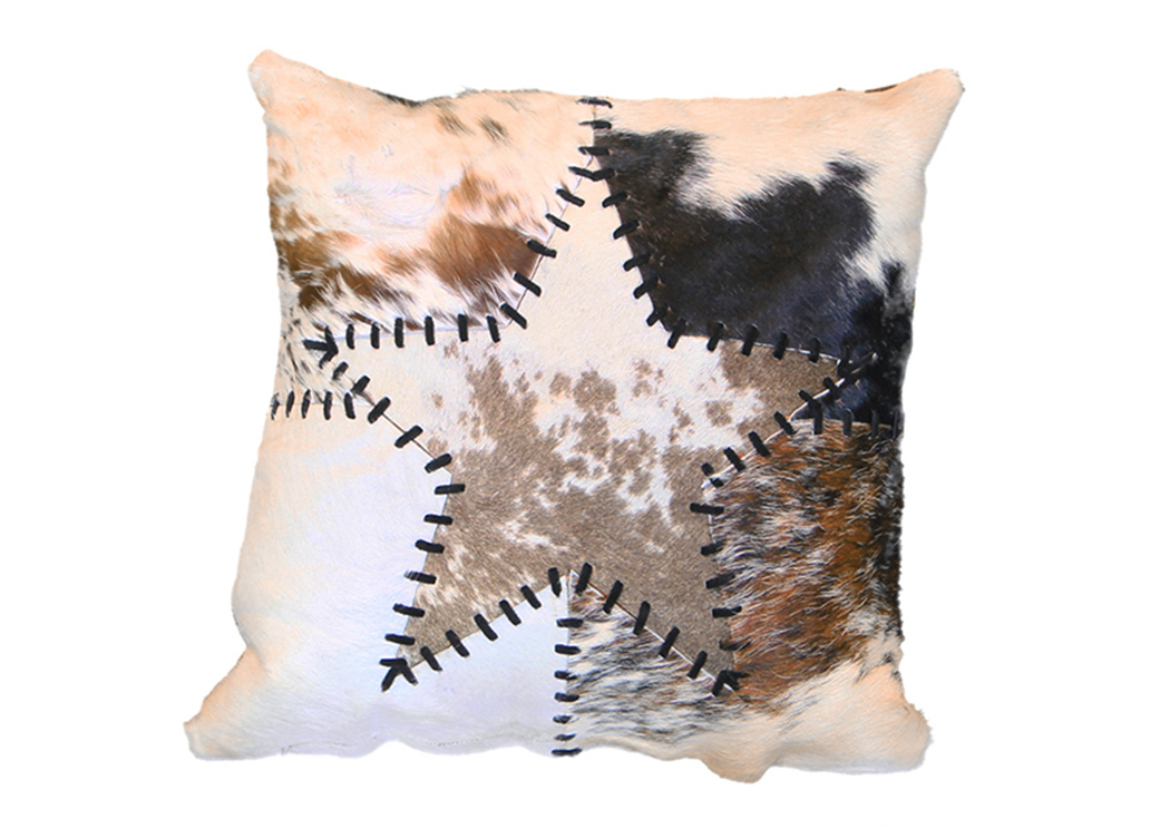 Star Leather Pillow,L.M.T. Rustic