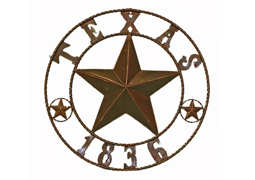 Small "1836" Metal Star (20"),L.M.T. Rustic