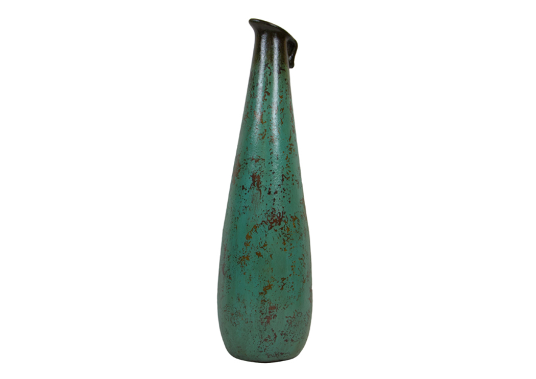 Large Turquoise Arby Pot,L.M.T. Rustic