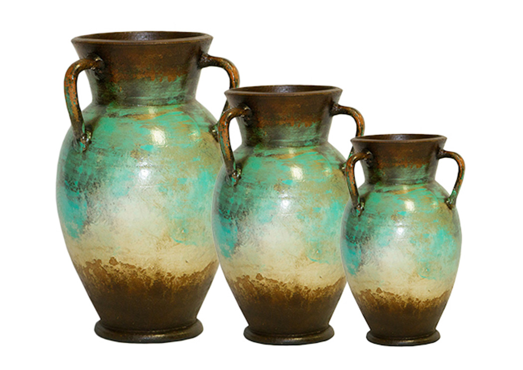 3 Piece Florero Canada Con Arzones Mini Pots,L.M.T. Rustic