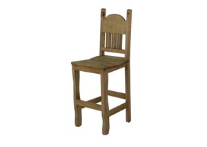 Barstool 30" w/Wooden Seat