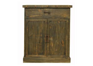 Image for Las Piedras Oak 2 Door Accent Cabinet