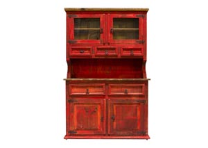 Image for Red 2 Piece China Cabinet