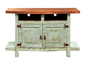 Image for Turquoise 2 Door TV Stand
