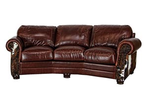 Image for Leather/Cowhide Cowboy Theater Sofa