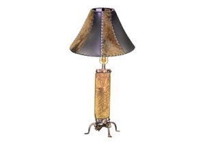 Image for Light Wood & Iron Lamp 2