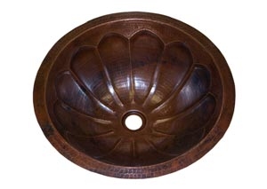 Image for Round Copper Sink w/Fluting