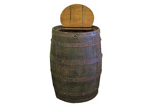 Image for Whiskey Barrel Trash Can