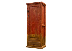 Image for Old Wood Pine Red Painted Cabinet