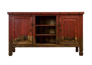 Colored Wood Red TV Stand