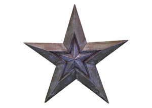 Image for 39" Turquoise Wooden Star