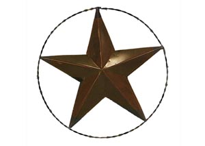 Image for 48" Metal Roped Star w/Barbed Wire