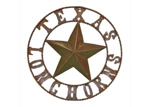 Image for Large "Texas Longhorns" Metal Star (32")