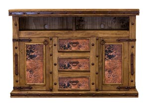 Image for Copper TV Dresser w/3 Drawers & 2 Doors