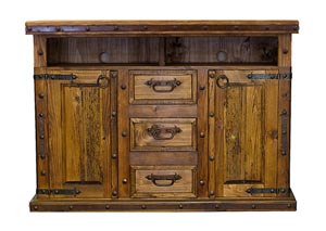 Image for Wood Panel TV Dresser w/Doors