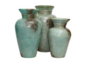 Image for 3 Piece Green Romanos Pots