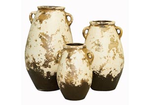 Image for 3 Piece Jarron Mielero Con Asas Pots