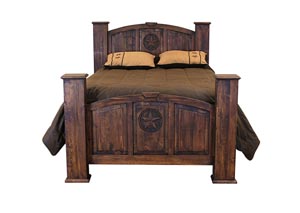 Image for Mansion Medio Queen Poster Bed w/Star