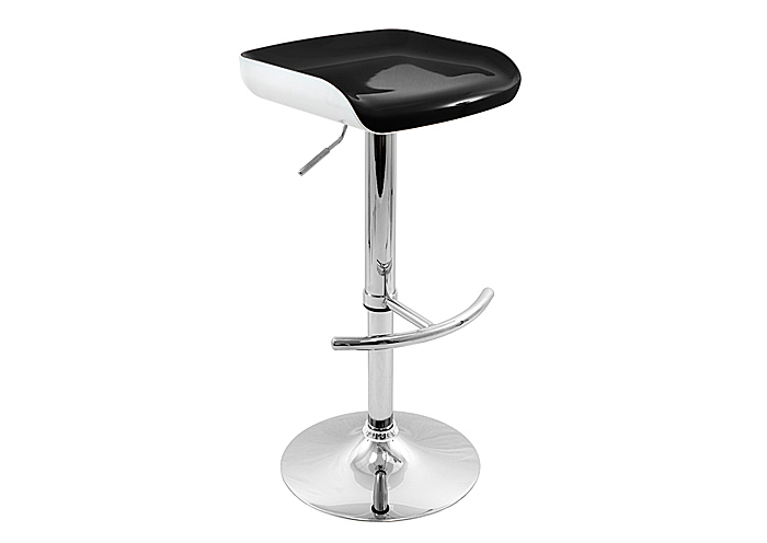 Sleek Barstool - White/Black Seat,Lumisource