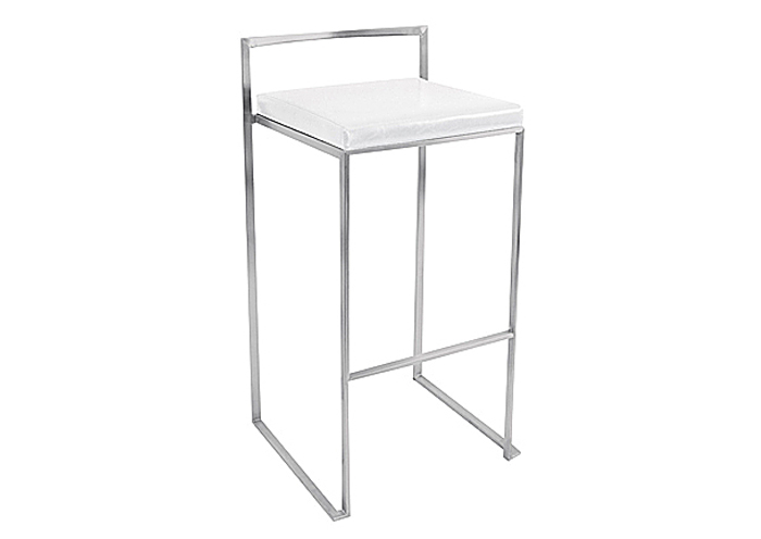Fuji Stacker Barstool - White,Lumisource
