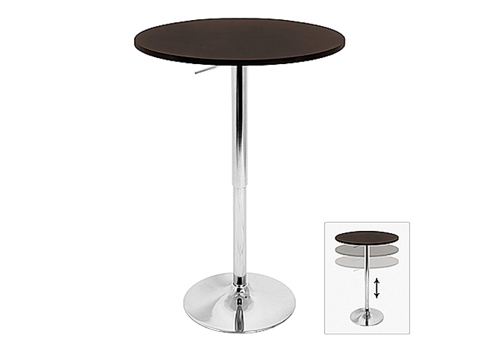 Adjustable Bar Table w/ Brown Top,Lumisource