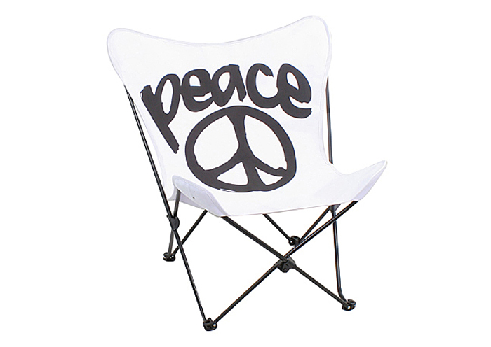 Butterfly Chair - Black/White Peace,Lumisource