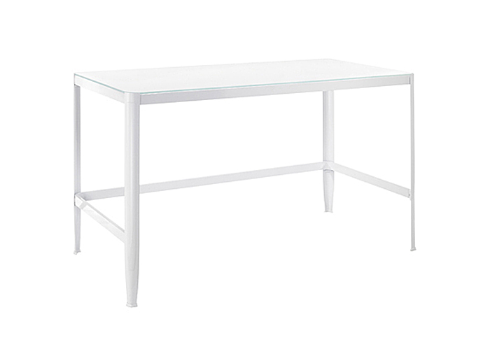 Pia White Table w/ White Glass,Lumisource